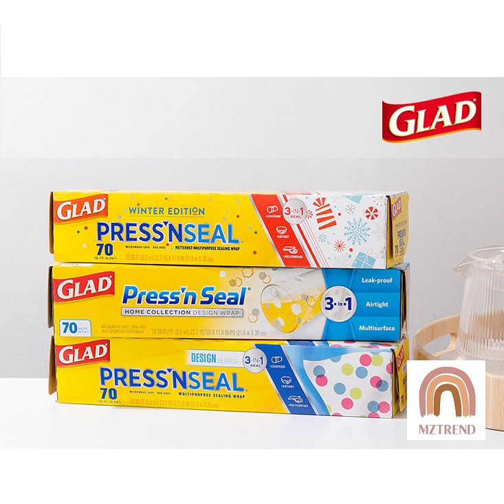 [MZTREND] Glad Press'n Seal เมจิก ดีไซน์ แรป ฉบับพิเศษ 30 ซม. * 21.6 ม / กดซีล / ห่อยึด