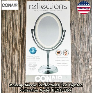 [Conair®] Makeup Mirror Reflections Led Lighted Collection คอนแอร์ กระจกแต่งหน้าตั้งโต๊ะมีไฟ ปรับระดับไฟได้