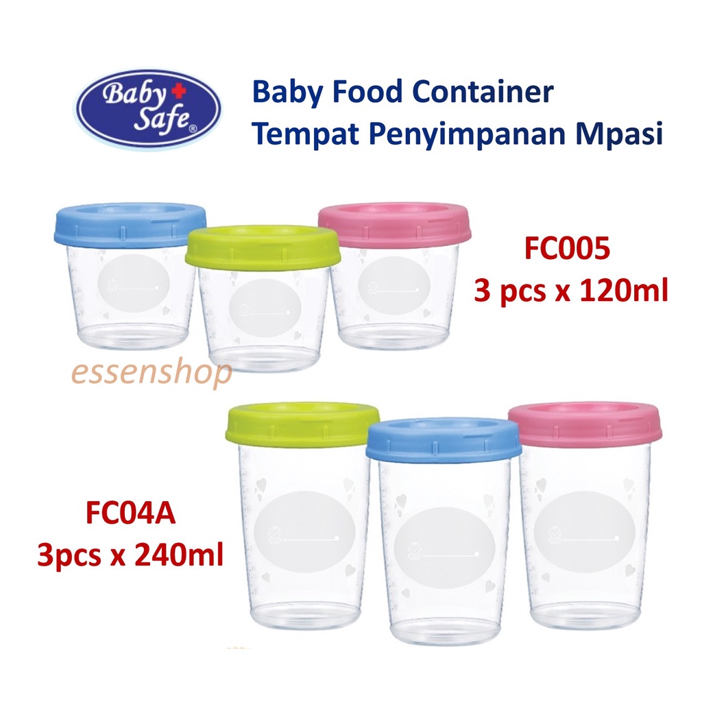 แพ็คเกจภาชนะใส่อาหารเด็ก 3 ชิ้น 120 ml/240 ml FC04A FC005