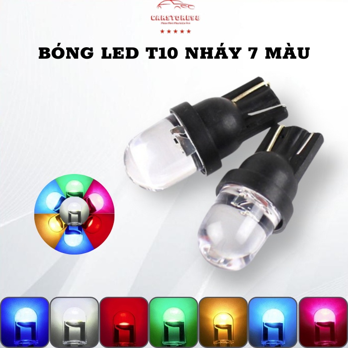 หลอดไฟ LED T10 กระพริบ 7 สีที่สว่างเป็นพิเศษ, ไฟ LED DC 12V & T10 สําหรับรถจักรยานยนต์และรถยนต์