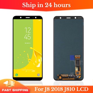 อะไหล่หน้าจอสัมผัส LCD 100% สําหรับ Samsung Galaxy J8 2018 J810 SM J810F J810M