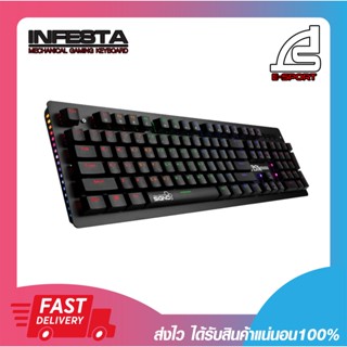 คีย์บอร์ดเกมมิ่ง Signo Gaming Keyboard Mechanical RGB Infesta KB-738 Black รับประกัน 2 ปี