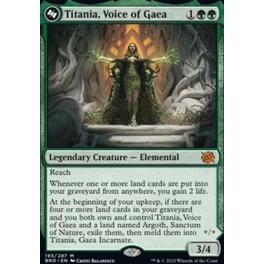 Titania, Voice of Gaea  การ์ด Magic The Gathering ของแท้ จากชุด The Brothers War