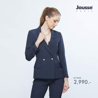 JOUSSE NEW JOUSSE เสื้อสูทแขนยาวสีกรม ใส่สบาย ทรงเข้ารูป (JZ15NV)