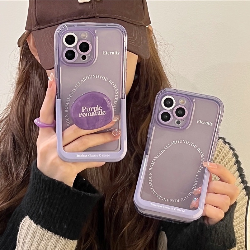 สําหรับiphone Case 16 Pro Max 15 Pro Max 14 Pro Max 13 Pro Max 12 Pro Maxที่มองไม่เห็นวงเล็บShell series TPU Soft Case
