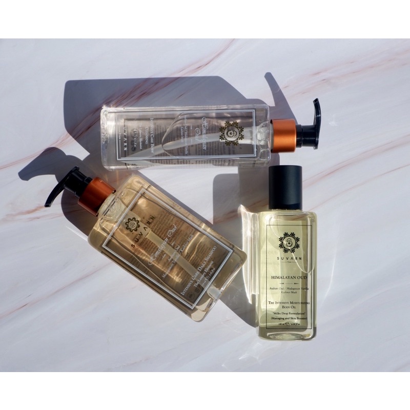 SUVARN The Trio Gift Set Box : กลิ่น Himalayan Oud ( Arabian Oud / Sandalwood / Madagascan Vanilla )