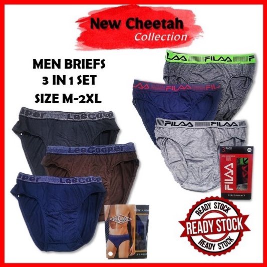 Men BRIEFS / MEN UNDERWEAR / SPENDER LELAKI / SELUAR DALAM LELAKI 3 IN 1 BOX / MEN BOXER / SELUAR DA