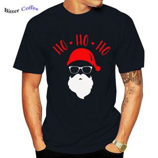 คริสต์มาสใหม่น่ารักการ์ตูน Santa Ho Ho Ho พิมพ์ Tshirt เสื้อผ้าผู้ชาย T เสื้อนุ่มและสบายแฟชั่น Homme เสื้อยืดเสื้อยืด qf