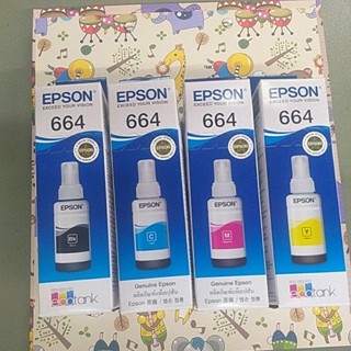 EPSON T664 BK,C,M,Y หมึกแท้