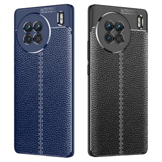 เคสหนัง ซิลิโคนนิ่ม กันตก ป้องกันกล้อง ลายลิ้นจี่ สําหรับ Vivo X90 Pro+ Plus