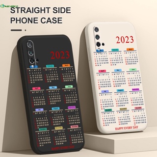 เคสโทรศัพท์มือถือ ซิลิโคนนิ่ม กันกระแทก ลายปฏิทิน H259 สําหรับ Huawei Nova 5T 3i 5i 7 4E 20 20S P30 P20 Lite Pro Honor 8X 10 Lite Y9 Prime Y7 Pro Calendar 2023