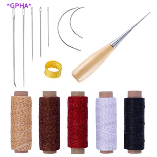 GPHA&gt; 14Pcs Leather Craft Tool Wd Thread Cord Sewing s Shoe Repair Kit Tool new