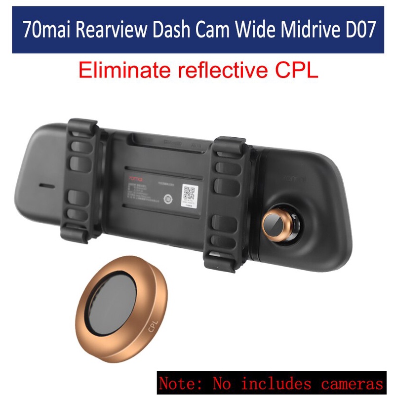 ฟิลเตอร์กระจกมองหลัง 70Mai D07 CPL Polarizing Glas CPL สําหรับ Xiao Mi 70Mai Midrive D07 Polarizer G