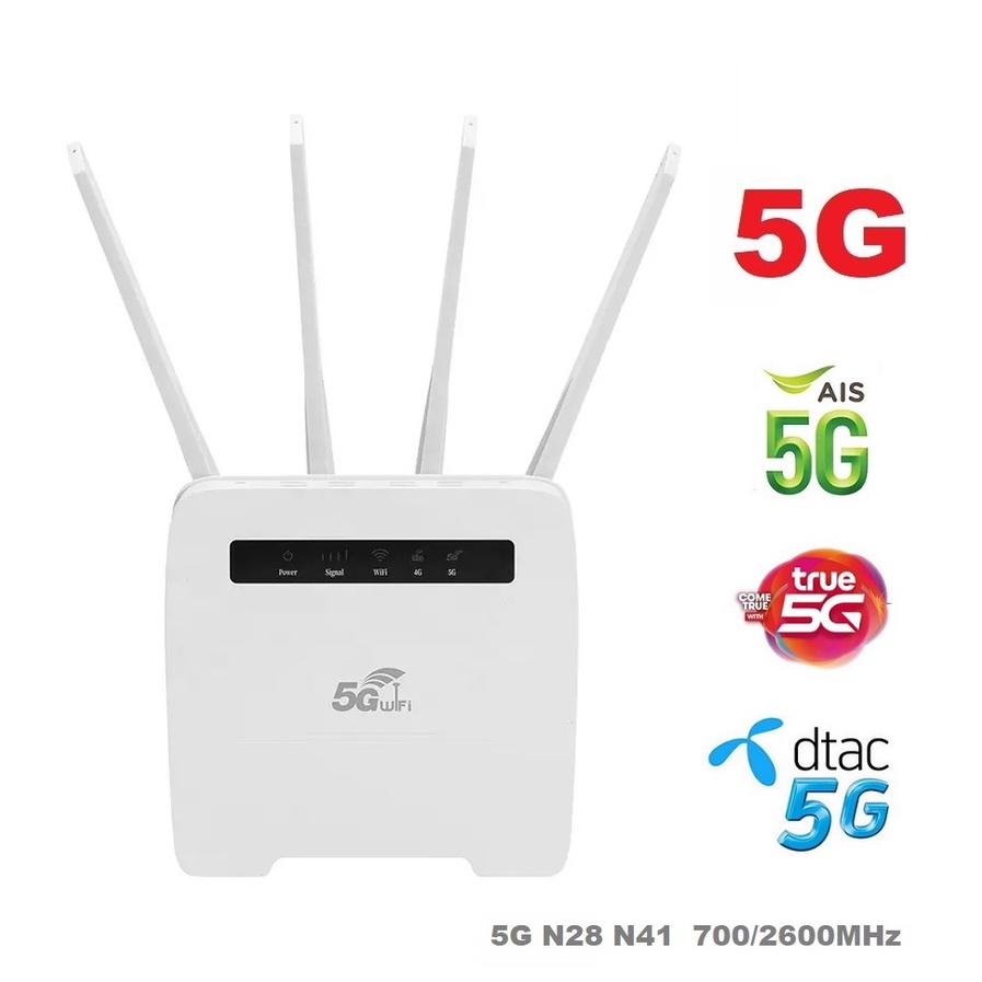 5G Router 2.2Gbps WiFi 6 รองรับ 3CA 5G 4G AIS, DTAC, TRUE ,NT