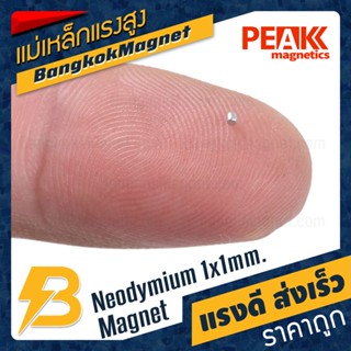 แม่เหล็กจิ๋วแรงสูง N52 ขนาด 1x1mm [10ชิ้น] PEAK magnetics แม่เหล็กแรงสูงขนาดเล็ก BK2844-10