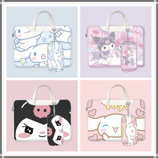 ⭐️Send Power pack &amp; shoulder strap⭐️PU Waterproof Computer bag Cartoon Cinnamoroll &amp; Kuromi  laptop bag 12 13 15 14 15.6 17.3 inch Sleeves