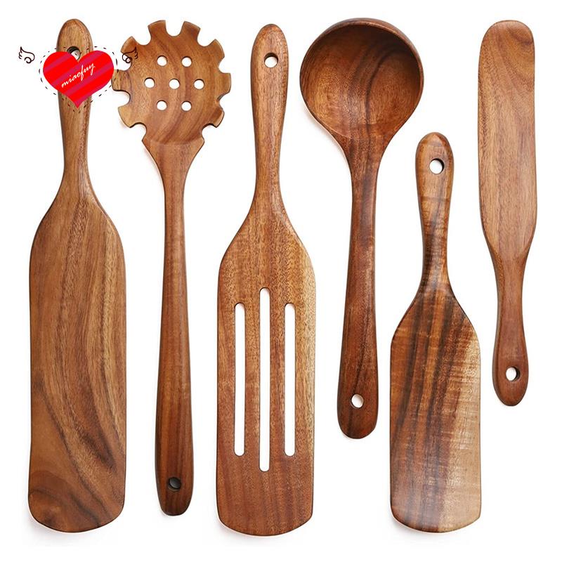 ∋∈Wooden Cooking Utensils for Spoons,Long Handle Ladle Spaghetti Spoons ...