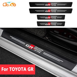 GTIOATO สำหรับ Toyota GR 4 ชิ้น สติ๊กเกอร์กันรอย คาร์บอนไฟเบอร์ กันรอยประตูรถยนต์ สติกเกอร์ติดรถ ติดขอบประตู แผ่นกันรอยประตูรถยน กันรอยขอบประตู