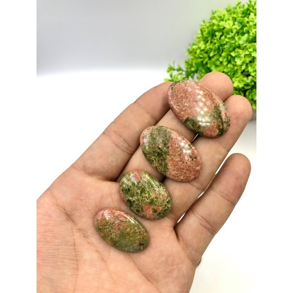 1 Pc Random Pick Natural Unakite Wholesale Price Stone Cabochons Handmade And hand polished for Making Jewelry