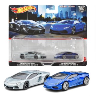 โมเดลรถเหล็ก Hot wheels PRWMIUM แพ็คคู่ ชุด Lamborghini ล้อยาง พรีเมียร์ โมเดลรถ Hotwheels