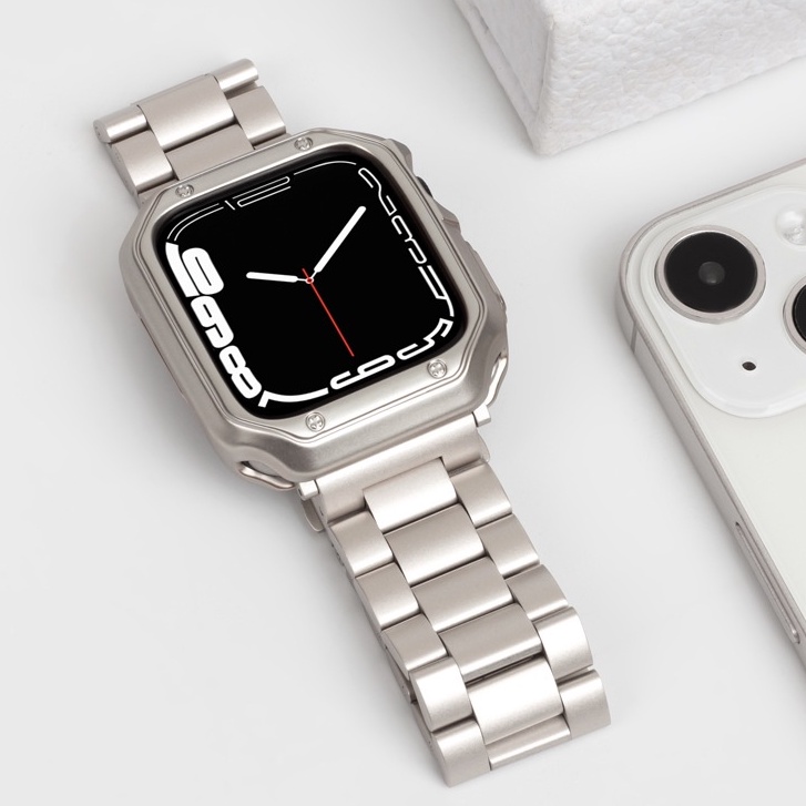 สายนาฬิกาข้อมือ สเตนเลส โลหะ สําหรับ iWatch Strap Series11 10 9 8 7 6 5 4 3 2 1 เคส i watch case Watch SE SE2 Ultra 41 มม. 45 มม. 49 มม. 40 มม. 44 มม. สาย i watch Strap