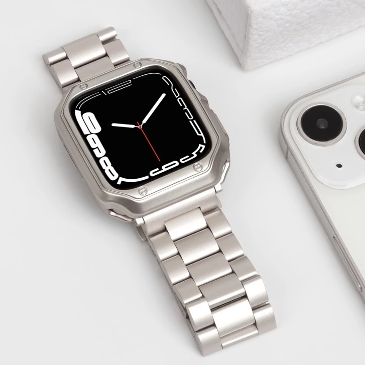 สายนาฬิกาข้อมือ สเตนเลส โลหะ สําหรับ iWatch Strap Series11 10 9 8 7 6 5 4 3 2 1 เคส i watch case Watch SE SE2 Ultra 41 มม. 45 มม. 49 มม. 40 44 สาย i Strap