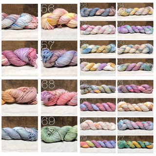 Scb ไหมพรมถัก SCB Ombre (ย้อมมือ / ย้อมมือ / หวี / ผ้าฝ้ายนุ่ม ย้อมสี ขนาดใหญ่)