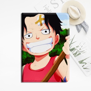 One Piece cute luffy มีที่ใส่ปากกา เคส 2022 10.9 gen10 pro11 เคสไอแพด air 1/2/3/4/5 mini6 เคสซิลิโคน 10.2 gen 7/8/9 case