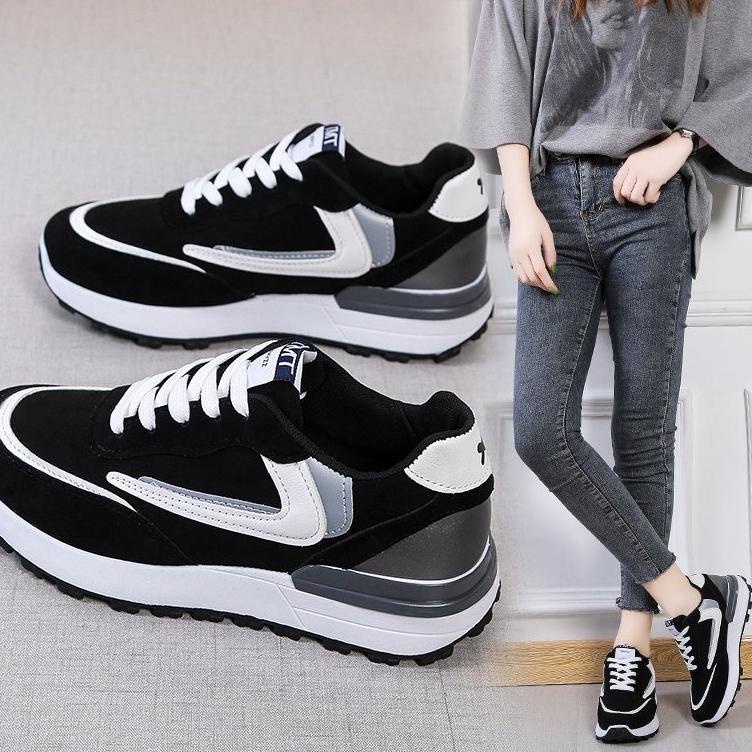 เคที919 รองเท้าสตรีแฟชั่นนําเข้ารองเท้าผ้าใบแฟชั่นเกาหลีนําเข้า0203