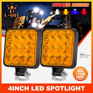 MGLLIGHT ไฟ LED 12V 24V 3 นิ้ว สีขาว เหลือง ฟ้า แดง สําหรับรถยนต์ รถบรรทุก SUV ATV