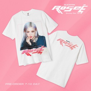 [ปรับแต่งได้]Tee เสื้อยืด Rose​​ blackpink Bootleg​ White T-shirt เสื้อยืดคอกลม_53