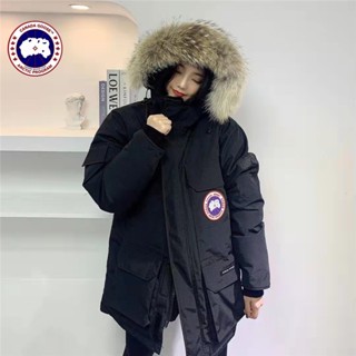 Canada Goose เสื้อแจ็กเก็ต มีฮู้ด แต่งขนเฟอร์ 100% สําหรับผู้หญิง 3628LA