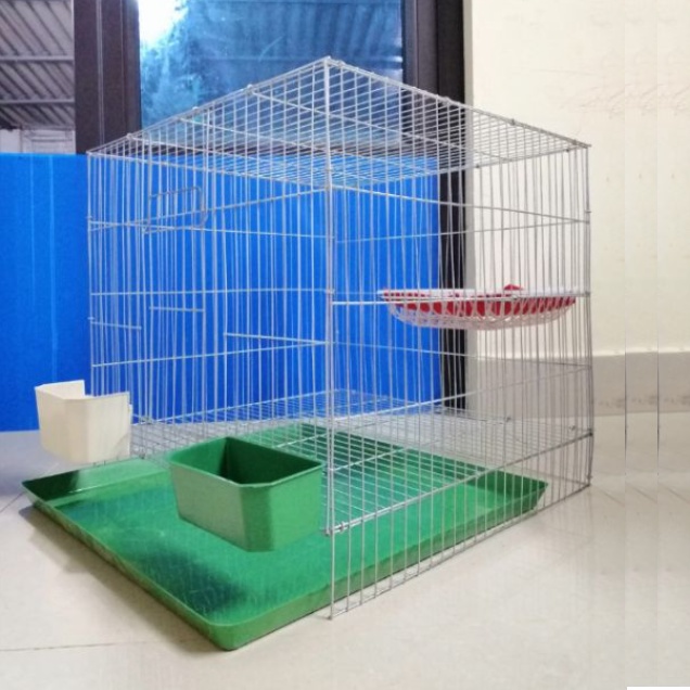 กรงกันหนูสําหรับแมว กระต่าย ไก่ และนก 50cm x50cm x50cm ระยะห่างสแลท 1cm 2cm