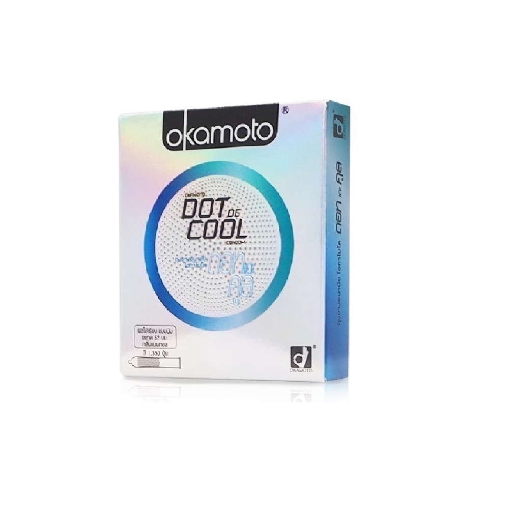 Okamoto Dot De Cool : ถุงยางอนามัย โอกาโมโต ดอท เดะ คลู x 1 ชิ้น NP | alyst