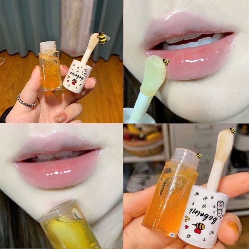 Moisturizing Lip Care Oil bobeini ฮันนี่ลิปออยล์ ลิปบาล์ม นำ้ผึ้งลิปเเคร์นำ้มันเพิ่มความชุ่มชื้น