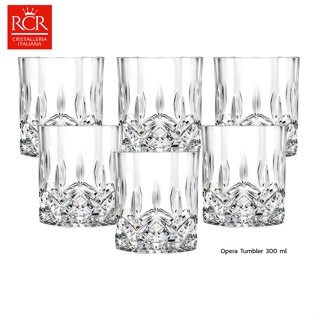 แก้วน้ำวิสกี้สั้นคริสตัล RCR Opera Dof 300 ml เซตกล่อง 6 ใบ