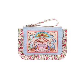 Cath Kidston Frill Wristlet Pouch GBBO Frill Pouch Pink/Cream