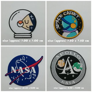 UFO NASA ตัวรีดติดเสื้อ แจ๊คเก็ต อาร์ม  ยีนส์ Hipster Embroidered Iron on Patch  DIY