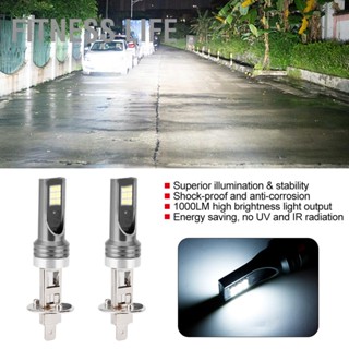 Fitness Life หลอดไฟตัดหมอก Led 3030-12Led H1 24W 6000K อุปกรณ์เสริม สําหรับรถยนต์ 2 ชิ้น