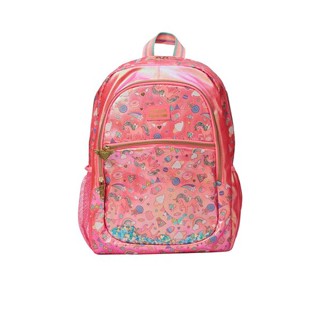 Smiggle Fiesta Classic Backpack กระเป๋าเป้ ขนาด 16 นิ้ว สีชมพู่โอรสทอง พร้อมส่งในไทย