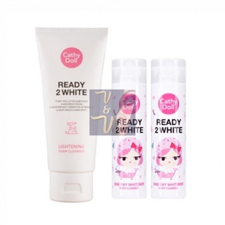 (100ml.) Cathy Doll Ready 2 White Lightening Foam Cleanser เคที่ดอลล์ เรดี้ ทู ไวท์ ไลท์เทนนิ่ง โฟม คลีนเซอร์