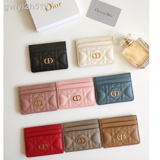 ✸Dior Caro card holders soft cowhide leather five card slots-with box