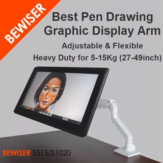 BEWISER ขาตั้งจอคอม วาดภาพ-เกมมิ่ง Graphic Monitor 27"-49" แขนแก๊สสปริงมั่นคง ปรับโยกหมุนก้มเงยได้อิสระ อลูมินั่มเกรดเอ