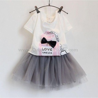 Dress-1308 กระโปรงเด็กแฟชั่นเด็กเกาหลี Size-100 (3-4Y)