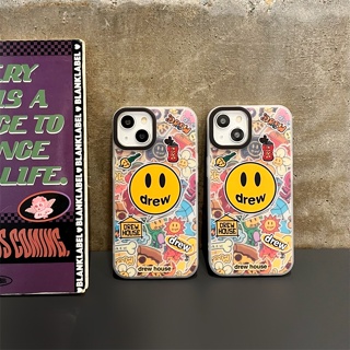 เคสแข็ง สำหรับ ไอโฟน iPhone 14 Pro Max iPhone 13 Pro Max iPhone 12 Pro Max iPhone 11 Pro Max Fashion Cartoon Drew House Smile Hard Case