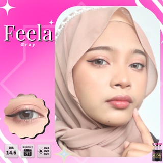 ร้านเลนส์สวยคอนแทคWink Wow รุ่น Feela  /สีGrayเทา มีค่าสายตา นำเข้าจากเกาหลี มี อย.ไทยของแท้100%(แฟชั่นสุดHit ขายดี)