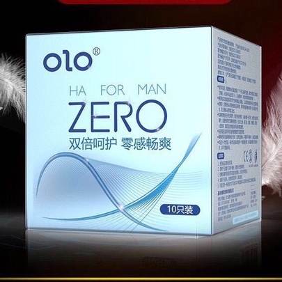 OLO Zero condoms ถุงยางอนามัยบางพิเศษกล่องสีฟ้า ผิวเรียบเบาบาง ไซส์ 50-52-54 มม (1กล่อง10 ชิ้น) สินค