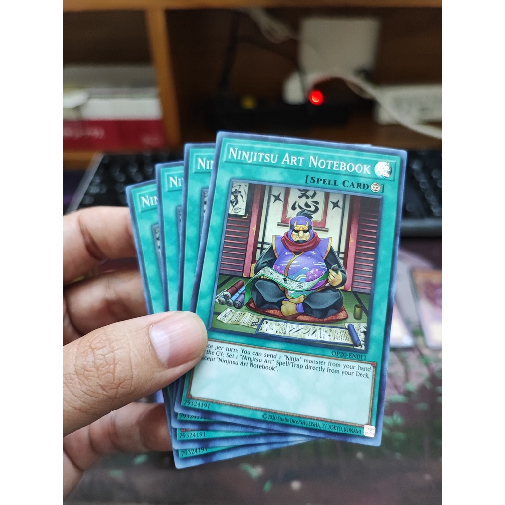 [Yugioh Funny Shop] การ์ดโน๊ตบุ๊ค Ninjitsu Art 1 ใบ - OP20-EN011 - Super Rare