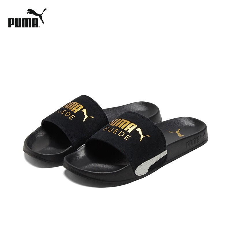 Puma ของแท้ 100% รองเท้าแตะฟลิปฟลอป สีทอง เหมาะกับเดินชายหาด สําหรับผู้ชาย ผู้หญิง 384872