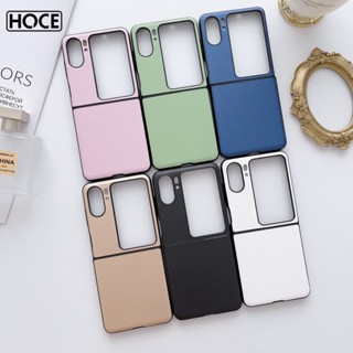 Hoce เคสโทรศัพท์มือถือหนัง กันกระแทก สีแคนดี้ หรูหรา สําหรับ OPPO Find N2 Flip 6.8 นิ้ว